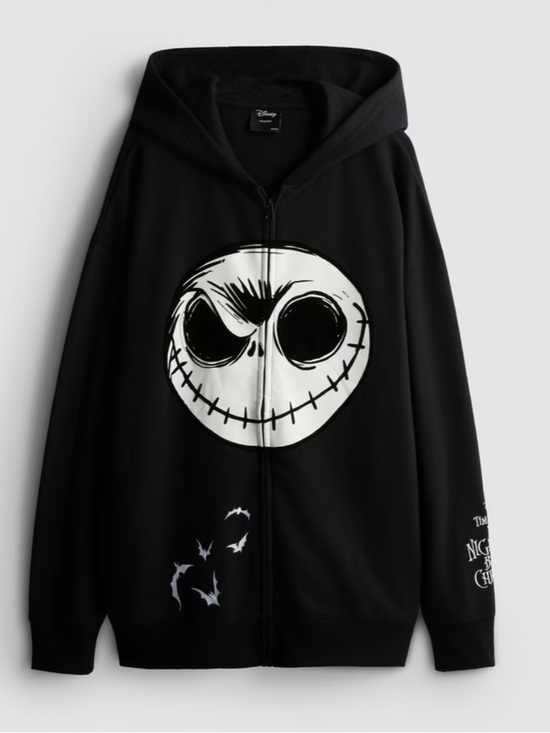 Primark Tops - Primark Disney Tim Burton's The Nightmare Before Christmas Graphic Zip Hoodie